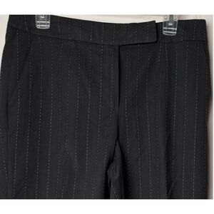 Liz Claiborne WARM Women's Black Pinstripe Wool Blend Dress Pants Size 12